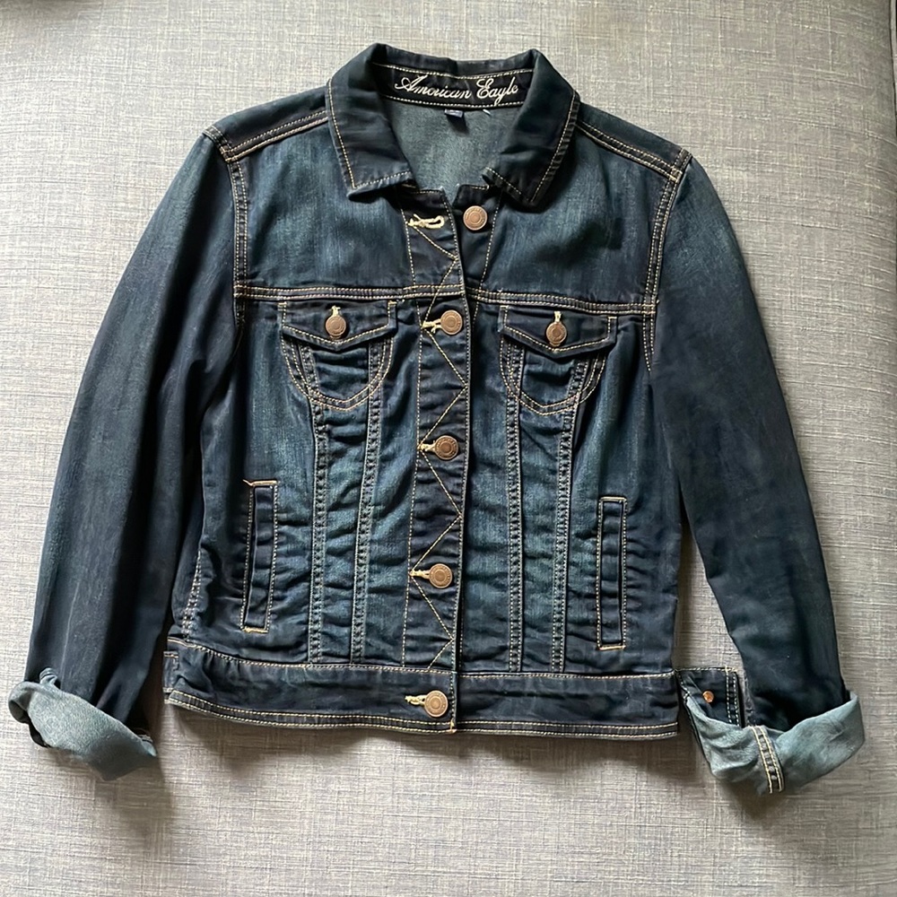American Eagle Dark Wash Denim Jacket